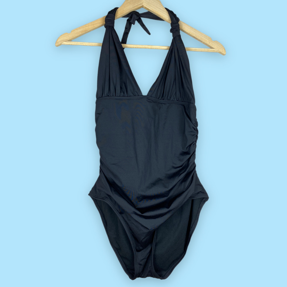 Old Navy Sz M Halter Tie One-Piece Full Coverage Swimsuit